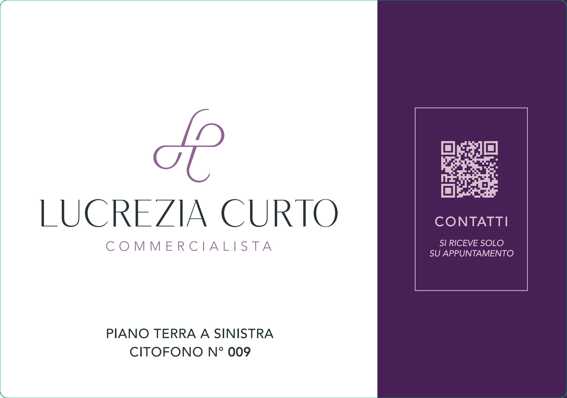 Anteprima Applicazione su targa